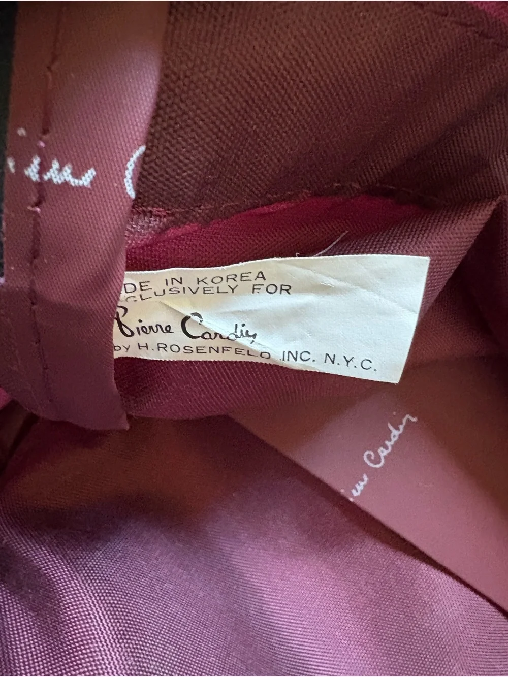 Pierre Cardin Maroon Travel Duffel with Brown Accents